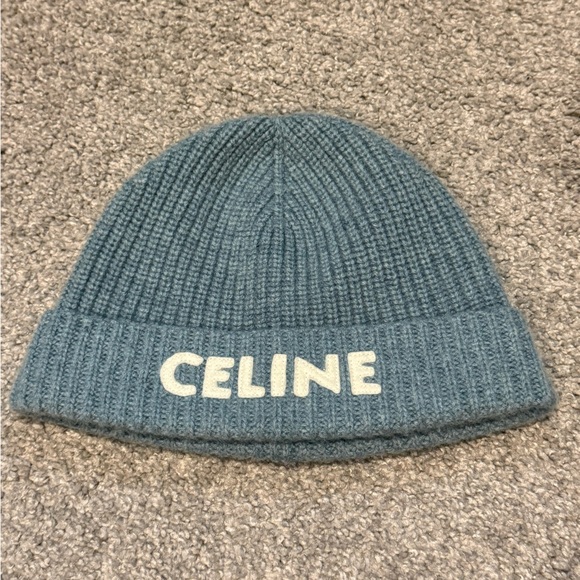 Celine Other - Celine Sky Blue Knit Hat